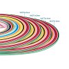 Rectangle 36 Colors Quilling Paper Strips DIY-PH0008-03A-WH-2