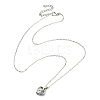 Crystal Rhinestone Heart Pendant Necklace with Cable Chains NJEW-FZ00017-1