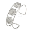Non-Tarnish 304 Stainless Steel Wide Textured Open Cuff Bangles BJEW-Q348-05P-11-1
