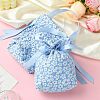 Cloth High Jacquard Flower Sugar Gift Drawstring Bags with Handle ST-CJ0004-01A-5