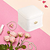 2Pcs PU Leather Ring Gift Boxes LBOX-CL0001-03-5