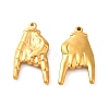 Ion Plating(IP) 304 Stainless Steel Pendants STAS-Q001-05G-1