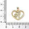 Brass Micro Pave Cubic Zirconia Pendants KK-L268-019G-05-3
