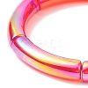 4Pcs 4 Color Acrylic Curved Tube Stretch Bracelets Set for Women BJEW-JB09305-01-5