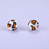 Printed Round Silicone Focal Beads SI-JX0056A-159-1