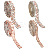 4 Rolls 4 Styes Glass Self Adhesive Hotfix Rhinestone Ribbon Trimming DIY-DR0001-95A-1