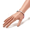 30Pcs 30 Style Polymer Clay Heishi Beaded Stretch Bracelets Set with Inspiration Word BJEW-JB07593-3