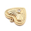 304 Stainless Steel Rhinestone Pendants STAS-R155-035C-G-2