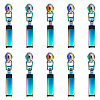 14Pcs Rectangle #3 Zinc Alloy Replacement Zipper Sliders FIND-GF0005-70B-1