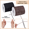 2 Rolls 2 Colors Waxed Cotton Cords YC-PH0001-52D-2