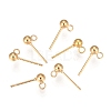 202 Stainless Steel Ball Stud Earring Findings STAS-F141-06G01-5mm-1