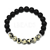 Natural Dalmatian Jasper Beads Stretch Bracelets BJEW-R309-02-A12-1