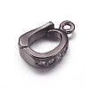 Brass Cubic Zirconia Enhancer Shortener Bails ZIRC-K070-16-2