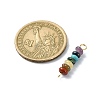 7 Chakra Gemstone Beaded Connector Charms PALLOY-JF02531-02-2