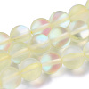 Synthetic Moonstone Beads Strands G-F142-8mm-14-1