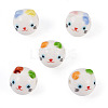 5Pcs Printed Handmade Porcelain Ceramic Beads PORC-TADJ0001-02-3