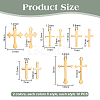 100Pcs 10 Styles Brass Pendants KK-PH0012-23A-4