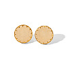 Flat Round Natural Rose Quartz Earrings MO9107-2-3