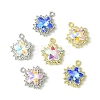 6Pcs 6 Colors Rack Plating Alloy with Rhinestone Pendants FIND-FS0002-54-2