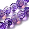 Baking Paint Glass Bead Strands GLAA-G116-02B-1
