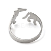 Non-Tarnish 304 Stainless Steel Cuff Rings X-RJEW-G299-01P-3