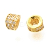925 Sterling Silver Micro Pave Clear Cubic Zirconia Beads STER-B006-10A-G-1