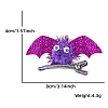 Halloween Bat Glitter Cloth Alligator Hair Clips for Girls PW-WGF1B80-03-1