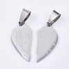 Non-Tarnish 201 Stainless Steel Split Pendants STAS-T048-05-4