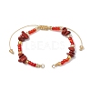 Natural & Synthetic Mixed Stone Chips & Handmade Seed Beads Braided Bracelet Making AJEW-MZ00004-2