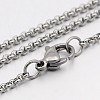 Tarnish Resistant 304 Stainless Steel Rolo Chain Necklaces STAS-O053-21P-1