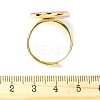 Oval Dyed Natural Shell Rings KK-P305-12G-5
