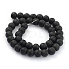 Frosted Glass Round Bead Strands GLAA-J064-8mm-02-2