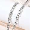6MM 304 Stainless Steel Figaro Chain Necklaces NJEW-G203-02P-3