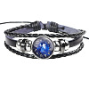 12 Constellation Leather Cord Bracelets BJEW-P240-E02-1