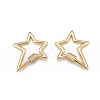 Brass Micro Pave Clear Cubic Zirconia Screw Carabiner Lock Charms ZIRC-L085-06G-2