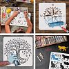 Large Plastic Reusable Drawing Painting Stencils Templates DIY-WH0172-793-4