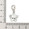Rack Plating Alloy Enamel Flower European Dangle Charms FIND-B034-55P-4