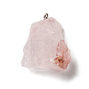 Raw Rough Natural Ferruginous Quartz Pendants G-A028-01F-2