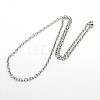 Tarnish Resistant 304 Stainless Steel Necklaces NJEW-F027-40-3.5mm-1