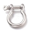 Non-Tarnish 304 Stainless Steel D-Ring Anchor Shackle Clasps X-STAS-Z017-15P-3