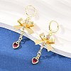 Bowknot Brass Micro Pave Cubic Zirconia Leverback Earrings EJEW-H182-02G-3