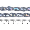 Opaque Solid Color Electroplate Glass Beads Strands LS-EGLA-N013-P10mm-B05-4
