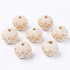 Unfinished Natural Wood European Beads WOOD-S057-023B-1
