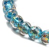 Handmade Dichroic Foil Glass Beads Strands DICH-U001-02G-3