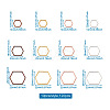 Craftdady 120Pcs 12 Style Alloy Linking Rings FIND-CD0001-01-8