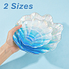 SUPERFINDINGS 2Pcs 2 Style Shell Shape Glass Jewelry Tray AJEW-FH0004-22-3