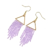 Glass Beaded Dangle Earrings EJEW-MZ00749-01-4