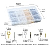 1200Pcs 12 Style Iron Screw Eye Pin Peg Bails IFIN-YW0001-79-3