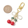 Alloy Enamel Cherry Pendant Decorations HJEW-JM02681-3