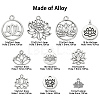 100Pcs 10 Styles Tibetan Style Alloy Charms TIBEP-CJ0002-34-2